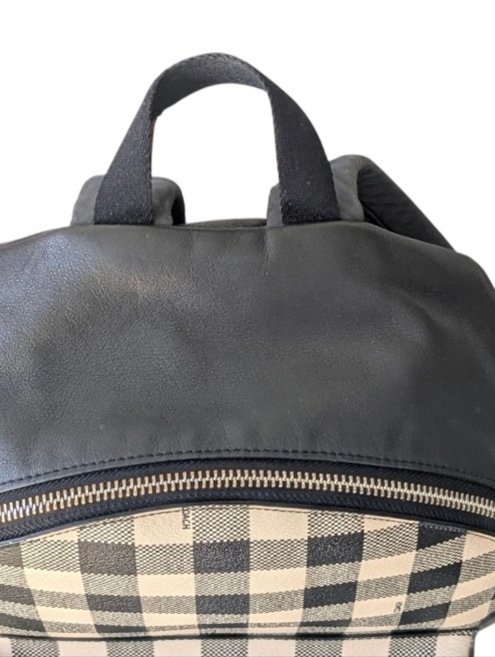 Coach CHARLIE GINGHAM PRINT BLACK/SILVER Backpack & Lg Continental Wallet - Picture 6 of 13